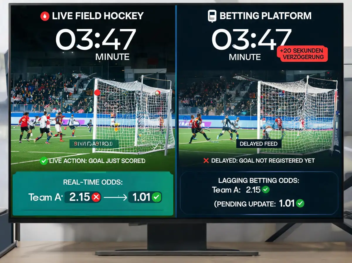 Quotenverzug bei Feldhockey Livewetten – warum In-Play-Quoten langsamer reagieren als bei Fußball
