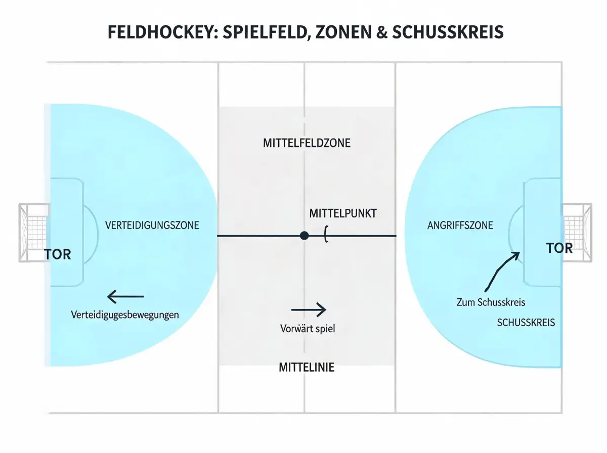 Feldhockey Regeln Positionen Spielstruktur