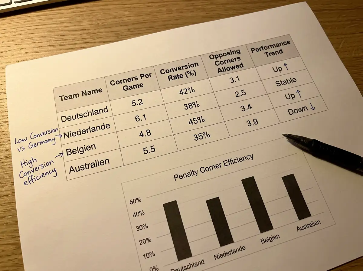 Strafecken-Analyse als Werkzeug für Feldhockey-Wettentscheidungen mit Statistiken und Effizienzwerten