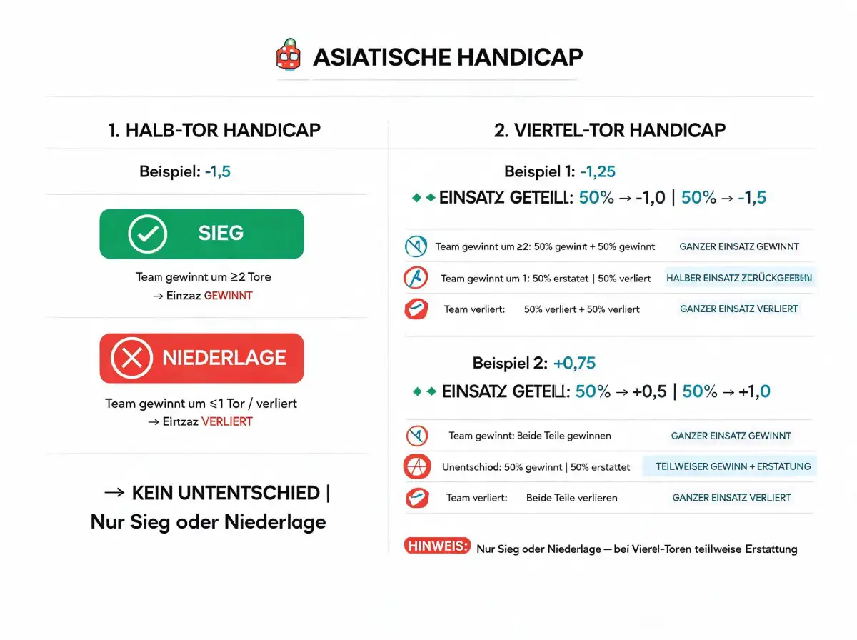 Asiatisches Handicap Feldhockey erklärt – halbe Torwertungen und Zwei-Wege-Abrechnungssystem