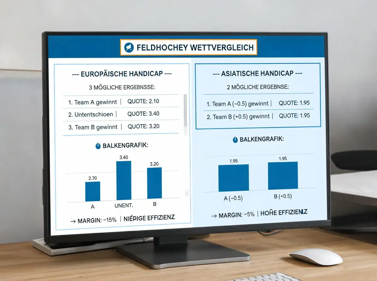 Quotenvergleich Europäisches vs. Asiatisches Handicap bei Feldhockey – Effizienzanalyse