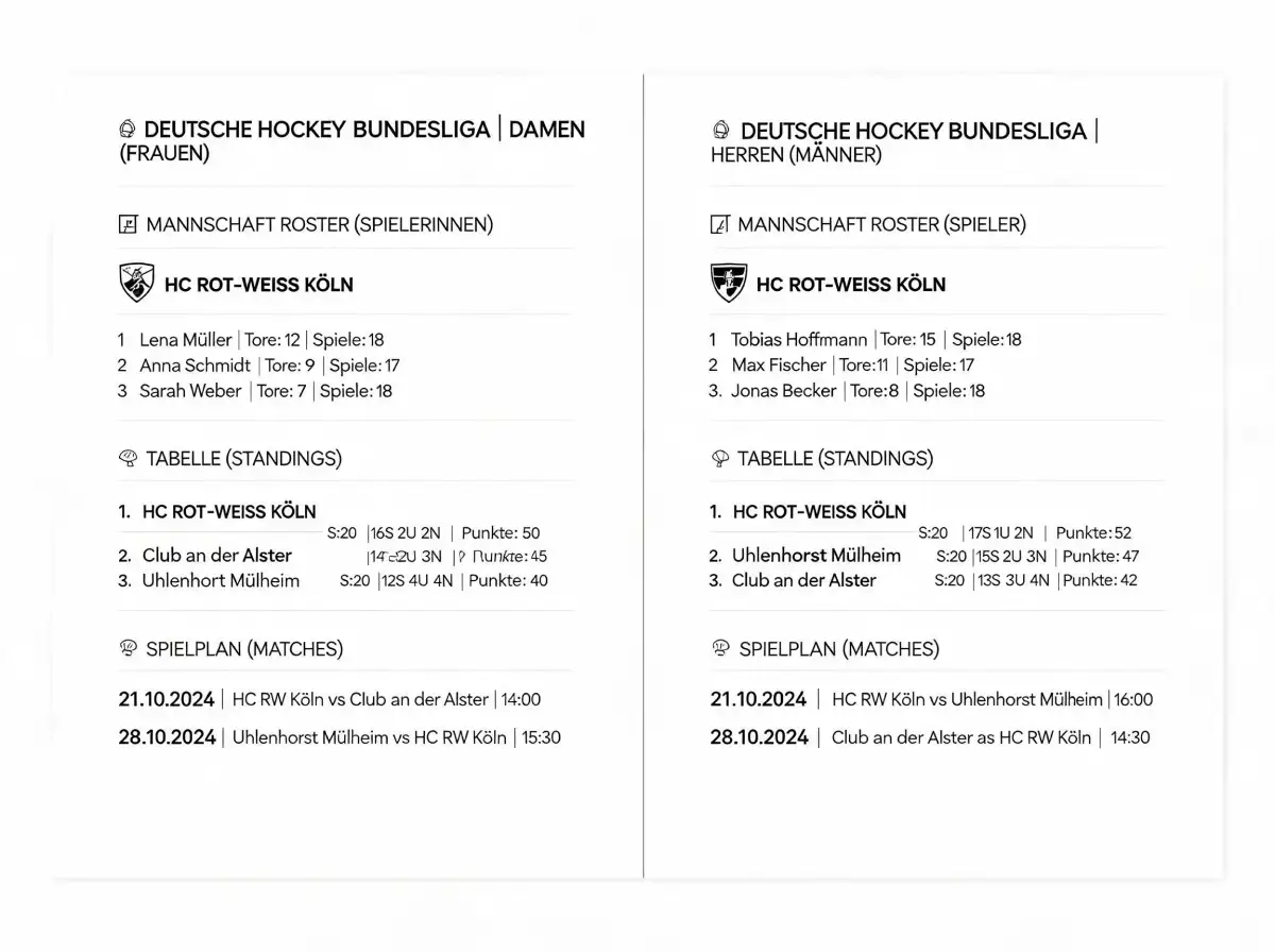 Vergleich Wettangebot Damen- und Herren-Hockey-Bundesliga bei deutschen Wettanbietern