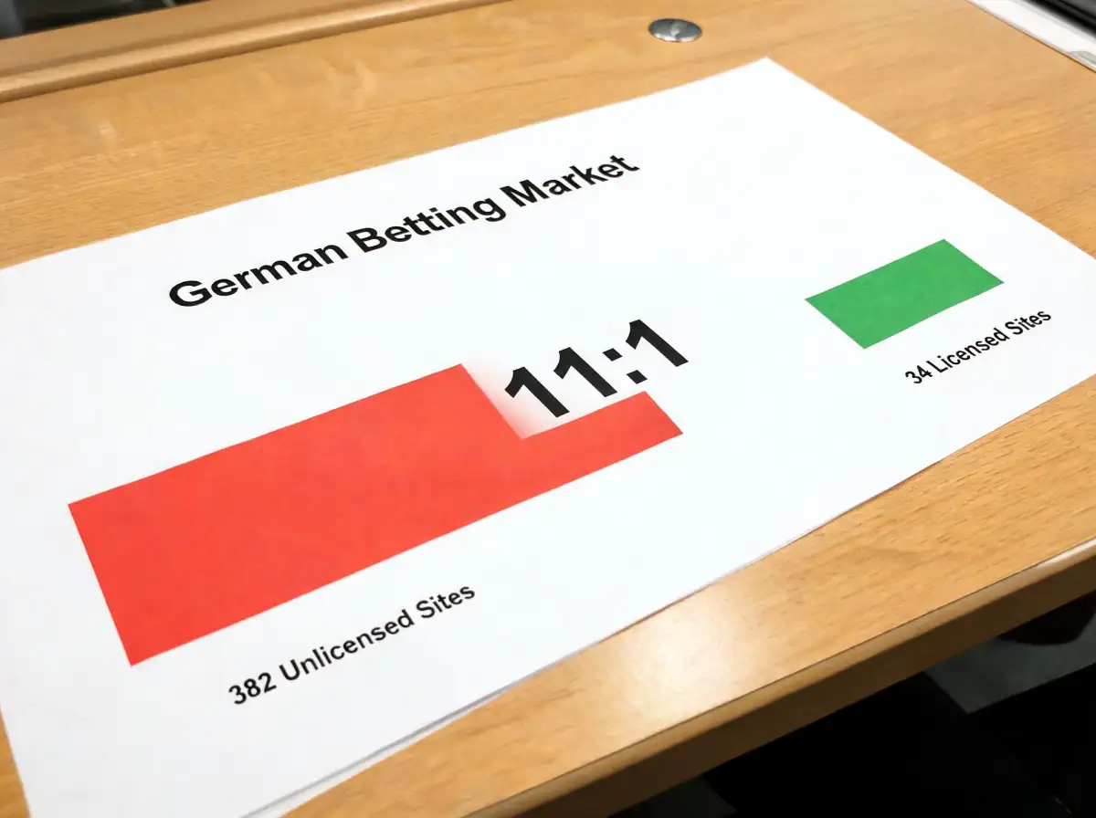 Schwarzmarkt Sportwetten Deutschland 2024 – 382 illegale Websites vs. 34 lizenzierte Anbieter auf der GGL-Whitelist