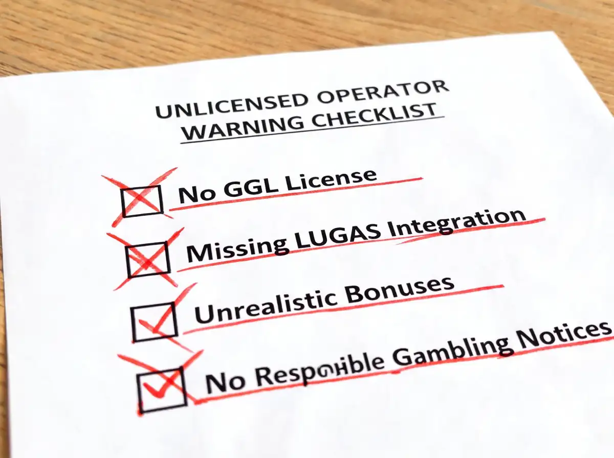 Warnsignale illegale Wettanbieter Checkliste – Merkmale unerlaubter Sportwetten-Seiten in Deutschland