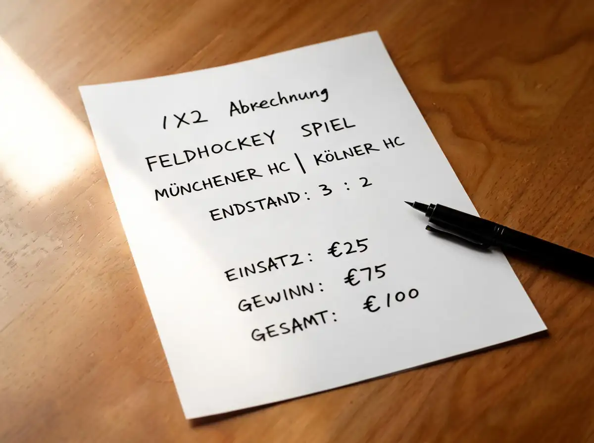 1X2-Wetten Abrechnung beim Feldhockey Shootout nach regulärer Spielzeit